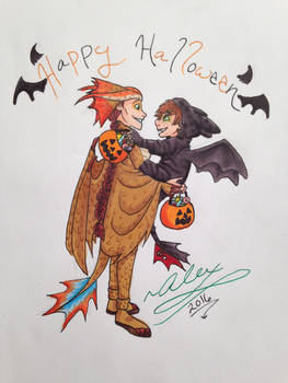 Valka and Hiccup HALLOWEEN