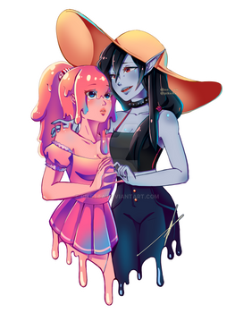 Bubblegum and Marceline: Hot Day