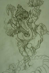 Ganesh tattoo sketch