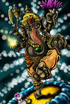 Ganesha Coloured