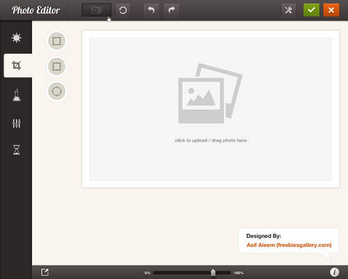 Free Photo Editor GUI PSD