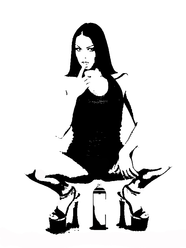 Hot Girl Stencil