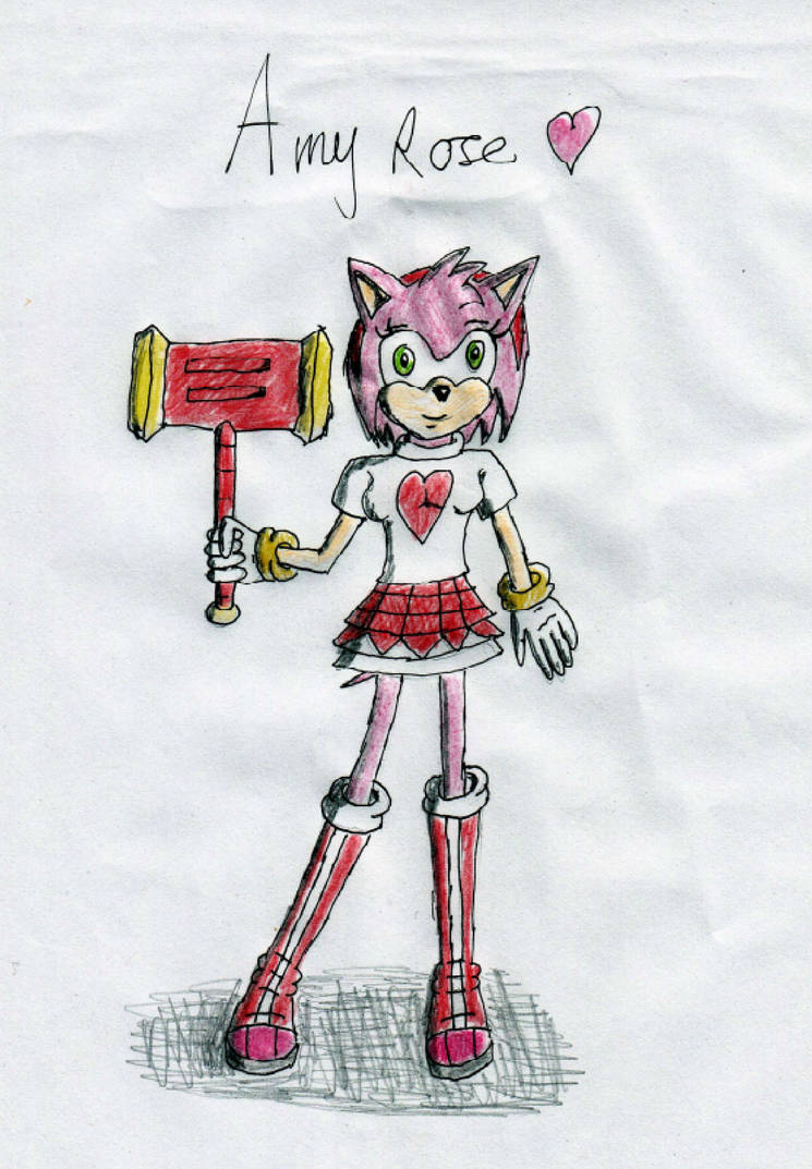 Amy Rose (2nd redesign) by PSX-Fire on DeviantArt