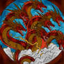 Another drawing of the seven headed dragon