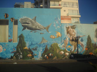 Giant Mural of the ocean