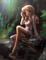 Anime lady on the phone 2