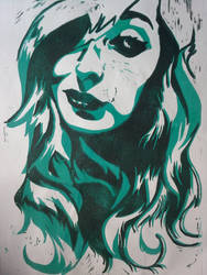 Teal Self Portrait