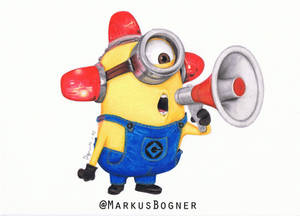 Minion, Bee-Do (My first colored pencil drawing)