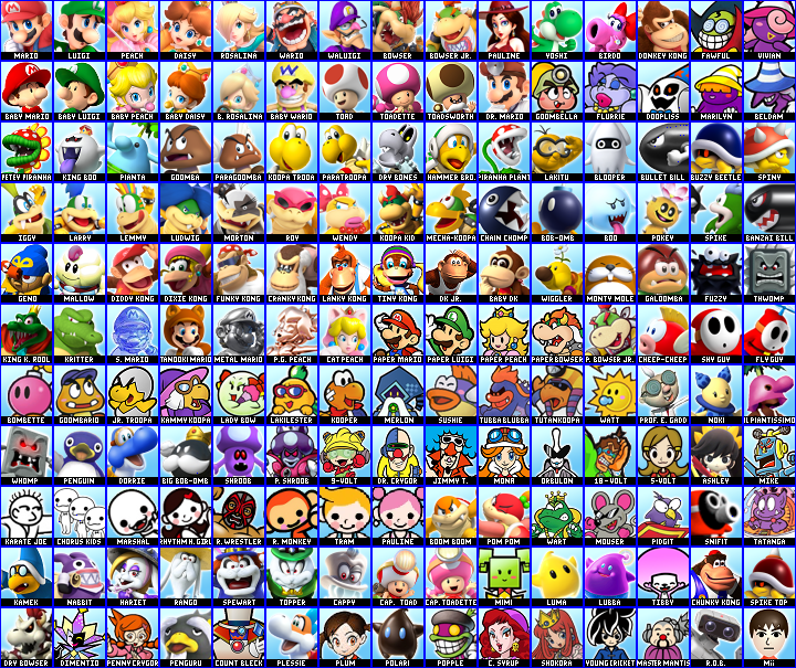 Mario Spinoff Ideal Roster by bfbtacohater on DeviantArt