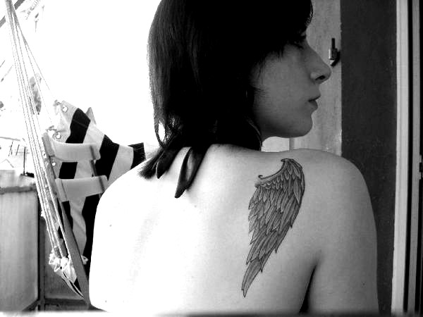 angel wing tattoo