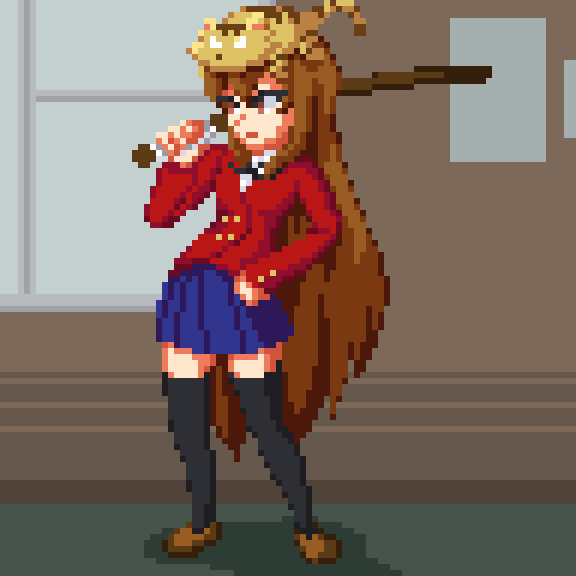 Aisaka Taiga-PNG-GIF-pixelated-shadow- by JohanaBlair on DeviantArt