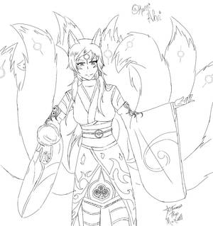 Okami Ahri Lineart