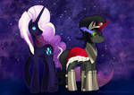 .: Nightmare Rarity and King Sombra :. by ASinglePetal