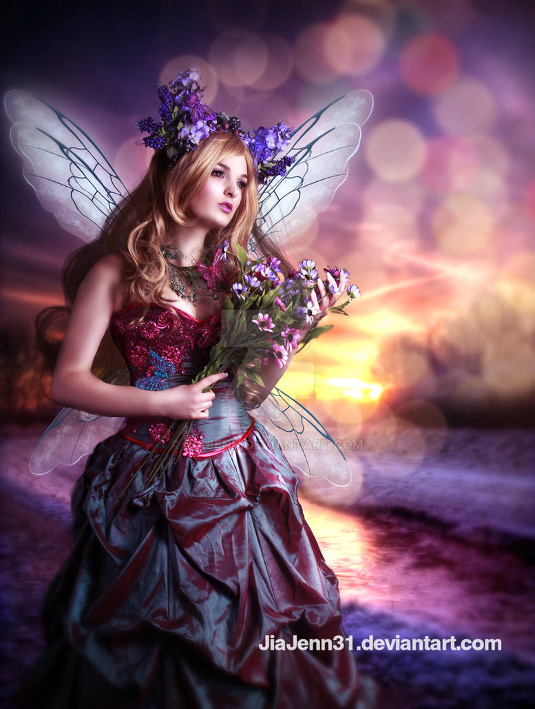 Fairy and sunrise by jiajenn on DeviantArt