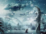 Winter Angel Scene