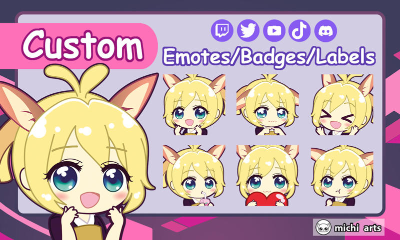 Custom emotes / badges / labels by Michi-arts on DeviantArt