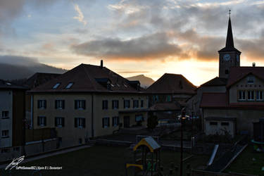 Cour de Recreation de l'Ecole de Lignerolle