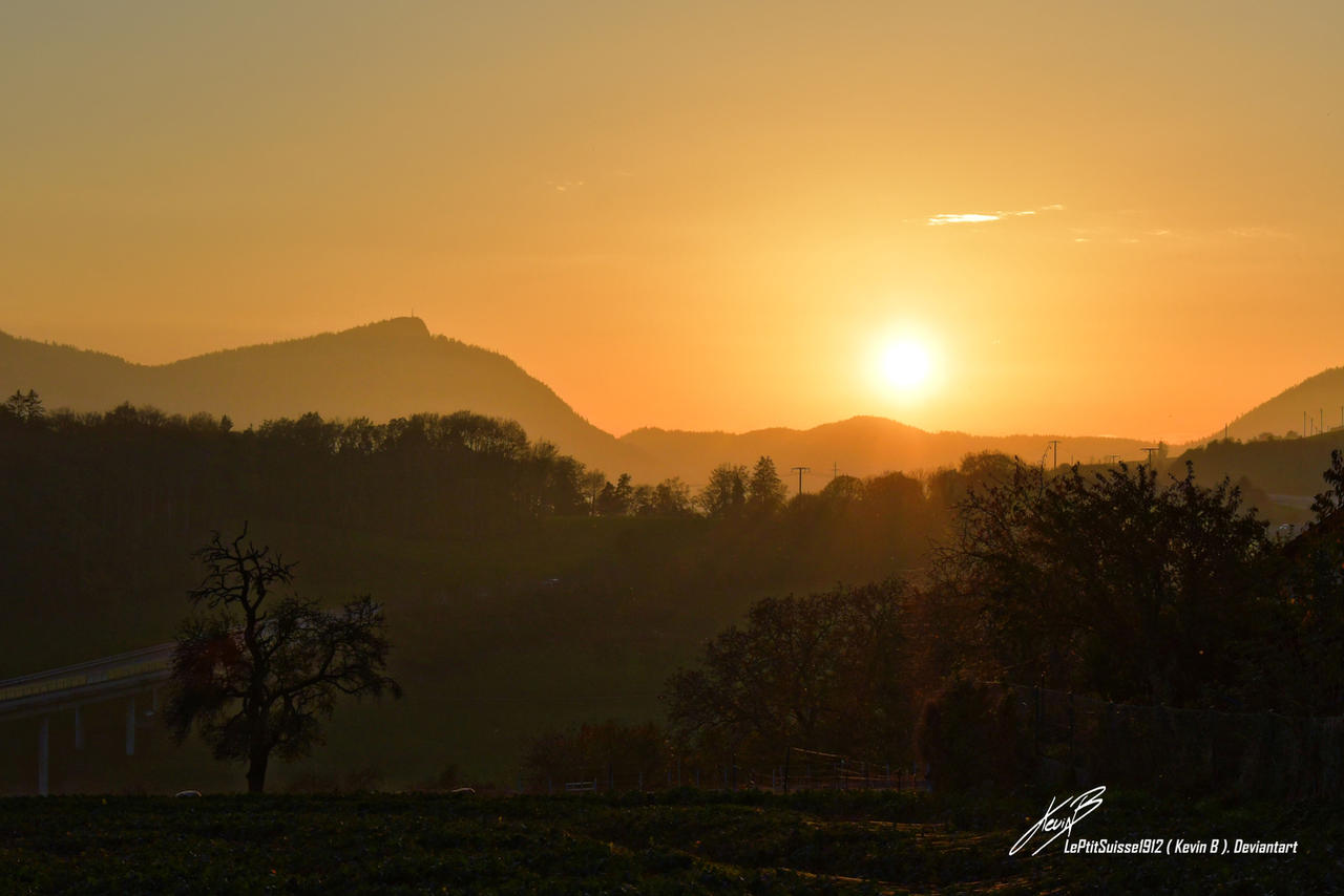Coucher de Soleil sur le Nord Vaudois