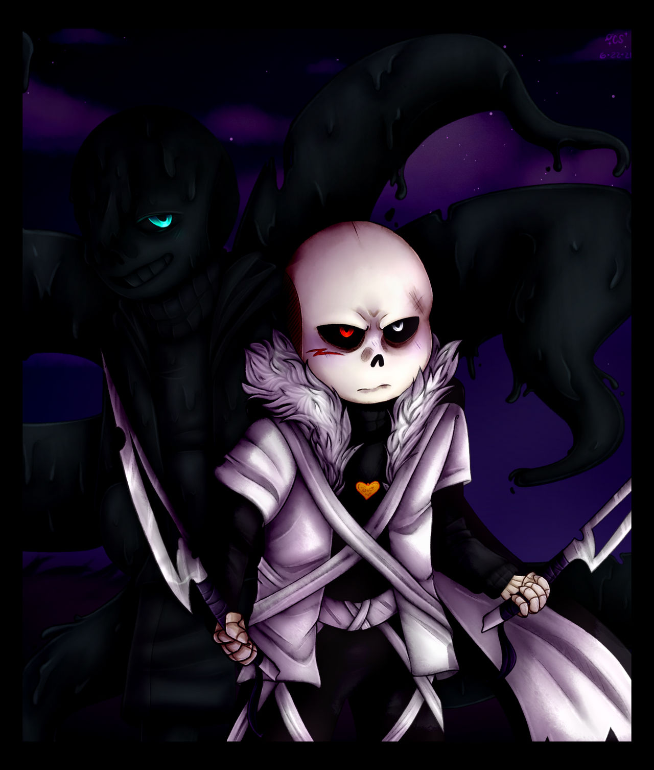 halloween au reaper and geno collab by climbingstarrs on DeviantArt