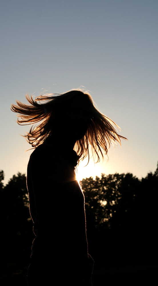 Blowing hair