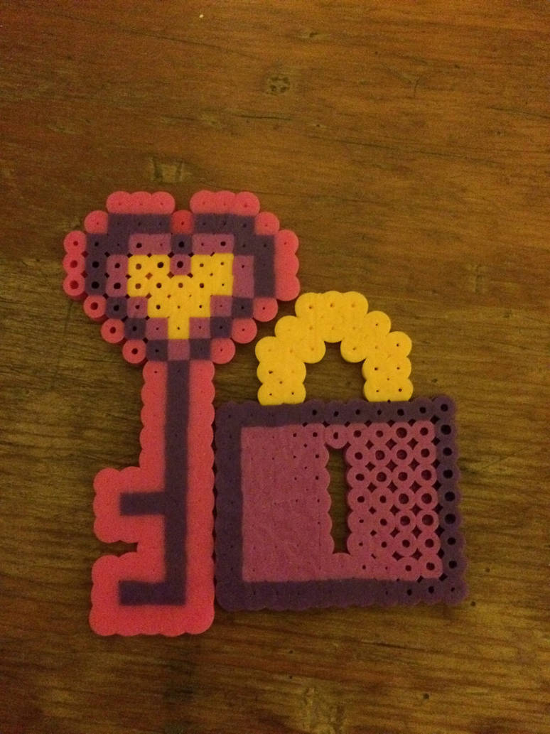 perler lock and key by wolfyloveanime on DeviantArt