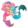 Two Cute Mermaids