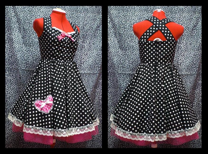 polka dot swing dress