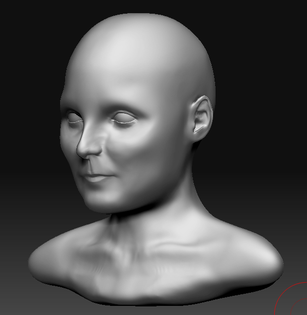 3-4 view of 3d bust by novagirl10 on DeviantArt