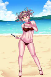 COMISSION_Himiko Toga in the beach_gumroad by 0chidori0