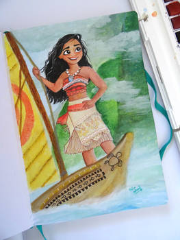 Moana Watercolour (Sketchbook 2017 page 3)