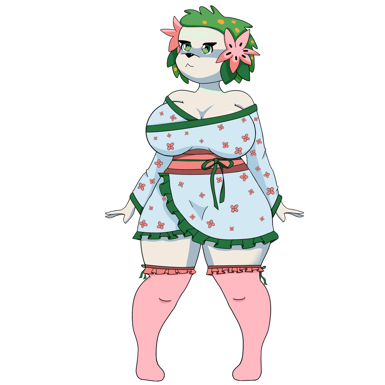 Deviantart Bae Bae The Shaymin (Shrine Maiden) by CreamyChubMaiden03 on DeviantArt