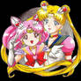 Sailor Moon and Chibi-moon
