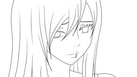 Taylor Rogers - LineArt - Creepypasta Oc