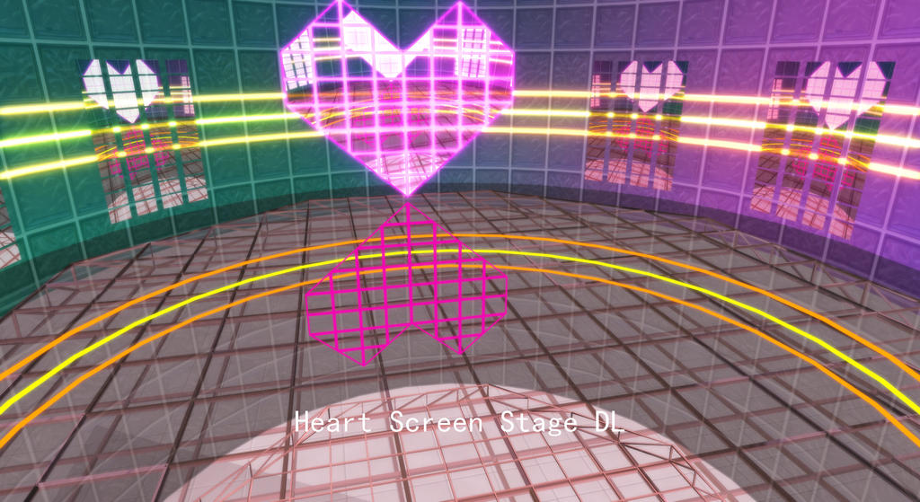 MMD Heart Screen Stage DL