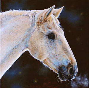 Portrait painting of a horse