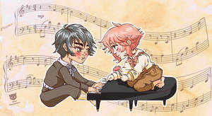Xan and Linn at the piano