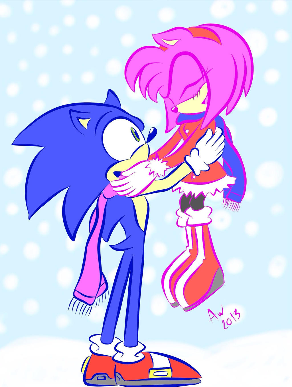 Sonic y amy en Navidad by AdrianaWentz26 on DeviantArt