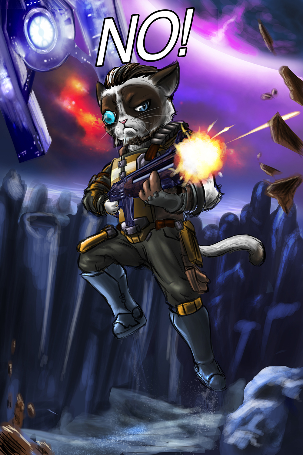 Grumpy Cat as Wilhelm the Enforcer