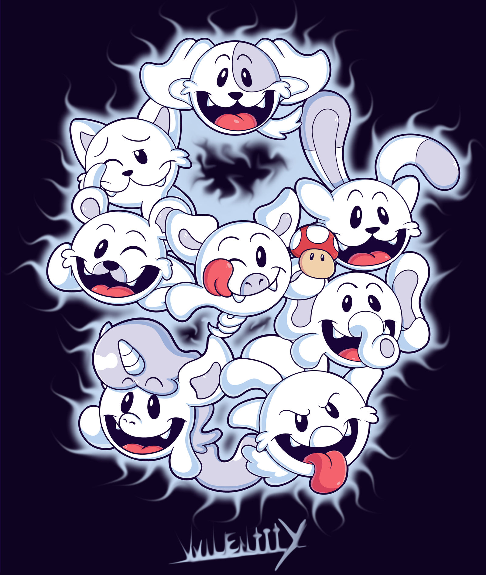 Flying Critters Boo Smiling Critter Boos by vVileEntityArt on DeviantArt