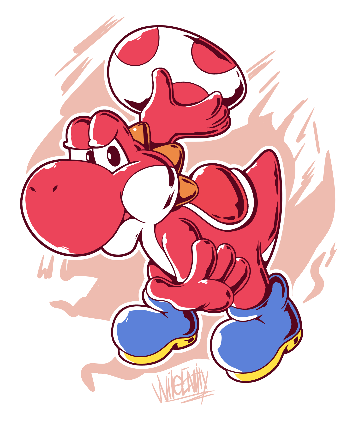 Red Yoshi by vVileEntityArt on DeviantArt
