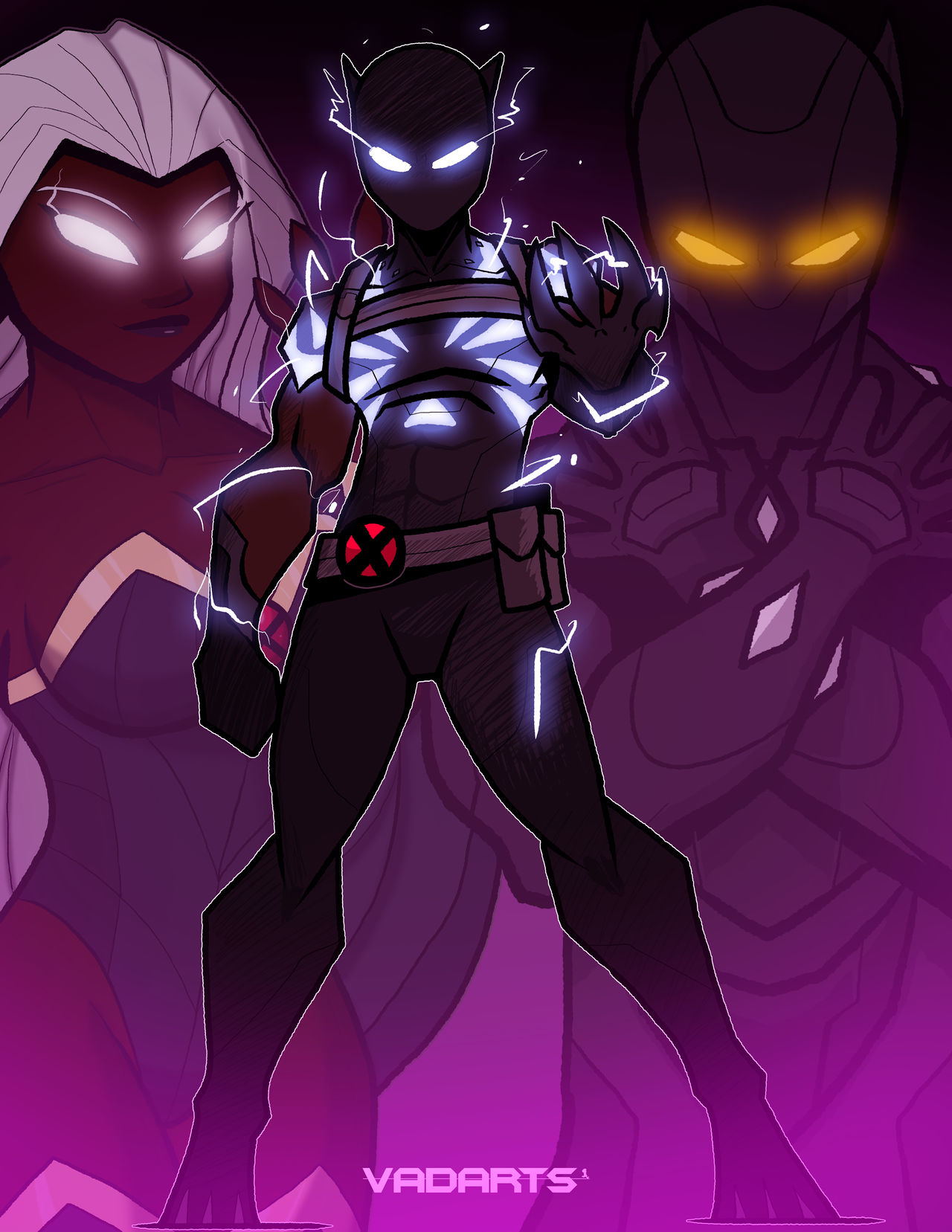 Azari Azari (Son of Black Panther and Storm) Lights on by Vadarts on DeviantArt