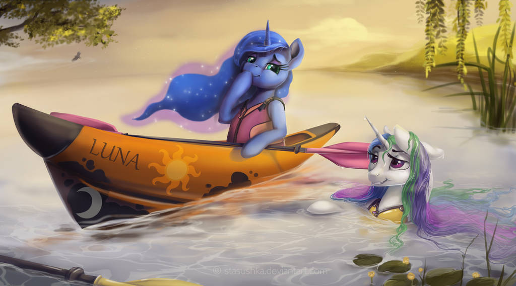 Princesses' kayaking accident by Stasushka