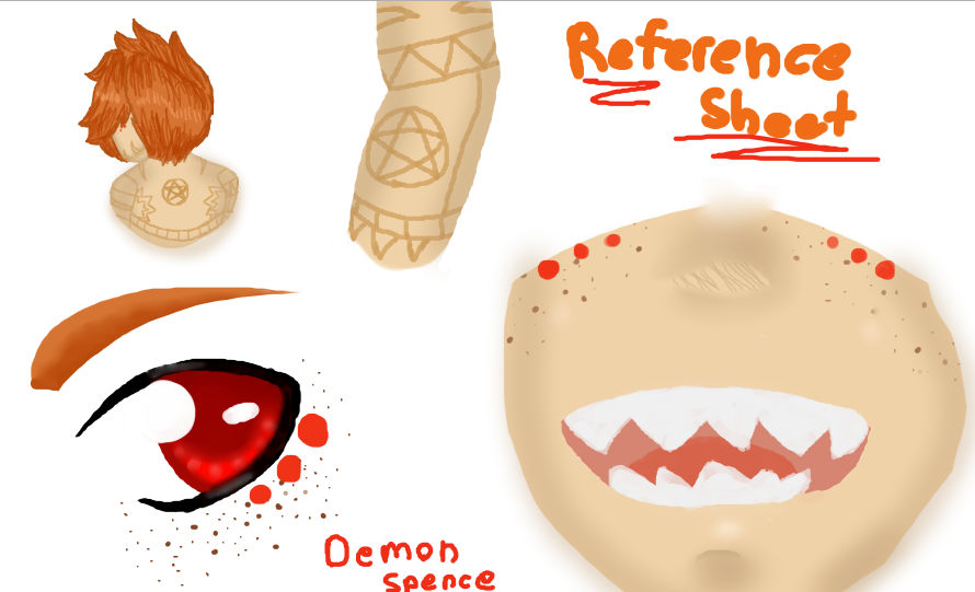 Demon Reference Sheet Demon Spencer:: Reference sheet by CreativeMediaPersona on DeviantArt