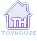 Pastel Blue Toyhouse Button