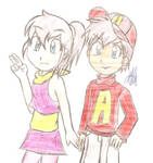 Human alvin and brittany by SandraSandra11