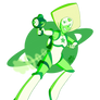 Retro Space Peridot Pin up