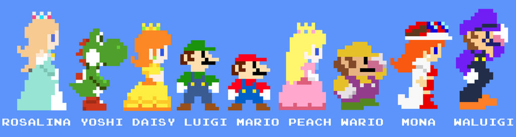 Mario Characters NES-Style by ToughLuigi on DeviantArt