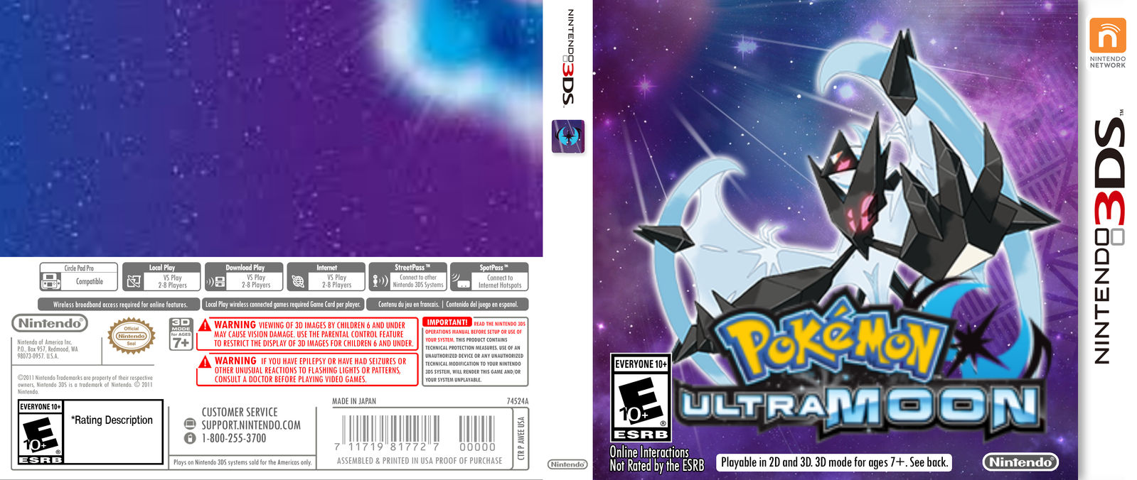 Pokemon Ultra Moon Fan Made Box Art By Plasmaoverdrive On Deviantart