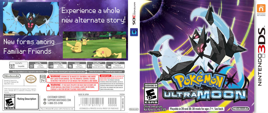 Pokemon Ultra Moon Fan Made Box Art Revamped By Plasmaoverdrive On Deviantart