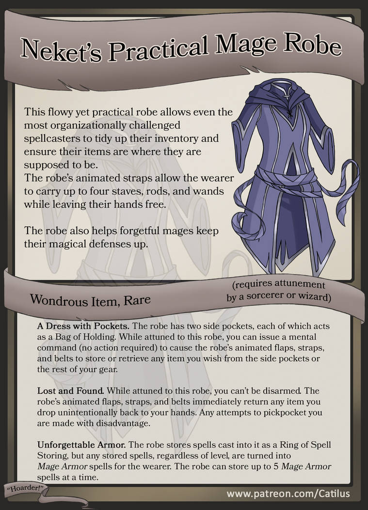 Neket's Practical Mage Robe - Roleplay Item by Catilus on DeviantArt